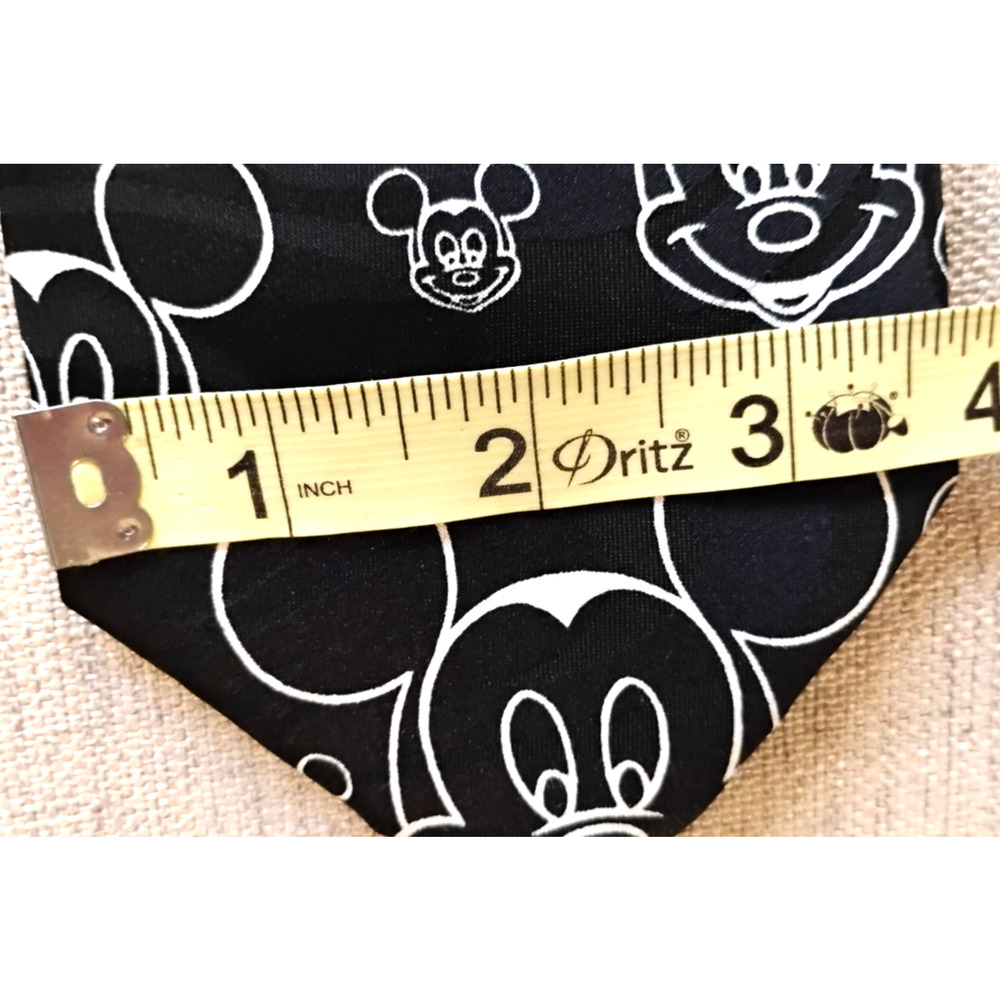 Vintage Disney Mickey Mouse Satin Neck Tie Character Print Made In USA 58"x3.75" - Picture 4 of 7